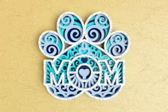 paw mom svg template 