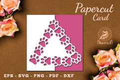 Paw Papercut Card SVG Product Image 1