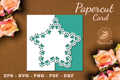Paw Papercut Card SVG Product Image 1