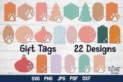 Gift Tag SVG Bundle with 22 Unique Paw Print Designs. These Paw Tag Files are Compatible with Cricut and Silhouette Cutting Machines