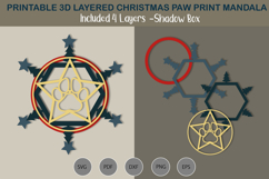 3D layered paw print mandala Product Image 1