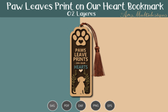 Paws leave prints on our hearts bookmark Product Image 2
