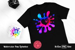 Watercolor Sublimation Pet Paw Splashes Product Image 4