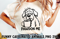 Funny Caffeinated Animals Clipart Bundle SVG PNG Product Image 3