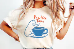 Cat & Coffee Doodle lineart Clipart SVG | PNG | EPS Product Image 2