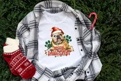 Happy Pawlidays Bulldog | Christmas | PNG Clipart Product Image 3