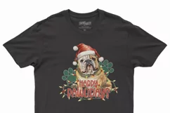 Happy Pawlidays Bulldog | Christmas | PNG Clipart Product Image 2