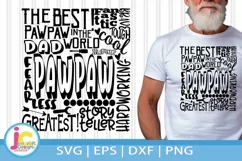 PawPaw Svg Typography Father's Day svg Subway Word Art Product Image 1
