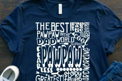 PawPaw Svg Typography Father's Day svg Subway Word Art Product Image 2