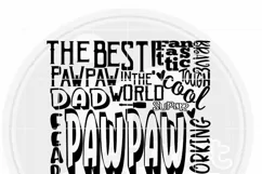 PawPaw Svg Typography Father's Day svg Subway Word Art Product Image 3