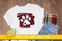 Paw Plaid SVG | Pet parent SVG Plaid | Dog mom SVG Product Image 1