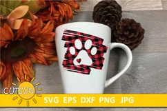 Paw Plaid SVG | Pet parent SVG Plaid | Dog mom SVG Product Image 2