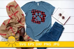 Paw Plaid SVG | Pet parent SVG Plaid | Dog mom SVG Product Image 3