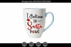 i believe in santa paws svg quote Product Image 2