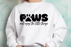 Paws and Enjoy The Little Things SVG | Dog Mom Cut Files Product Image 3