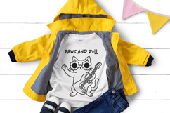 Hipster Cat Line Art Clipart, Funny Puns SVG | PNG | EPS Product Image 2