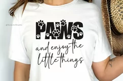Dog Mom SVG PNG | Paws and Enjoy the Little Things SVG Product Image 2
