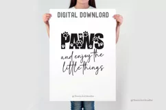Dog Mom SVG PNG | Paws and Enjoy the Little Things SVG Product Image 3