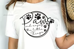 Dog Mom SVG PNG | Paws and Enjoy the Little Things SVG Product Image 2