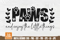 Dog Mom Sign SVG | Enjoy the Little Things | Pet Lover Gift Product Image 1