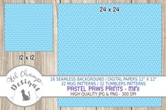 paws prints animal sihlouette pastel colors digital background papers seamless scrapbooking sublimation mugs tumblers 4