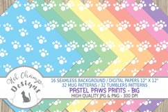 paws prints animal sihlouette pastel colors digital background papers seamless scrapbooking sublimation mugs tumblers 5