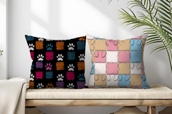 Paws Pattern | Cute Animal Paw Print Digital Paper Product Image 2