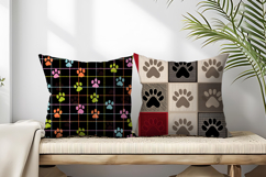 Paws Pattern | Cute Animal Paw Print Digital Paper Product Image 2