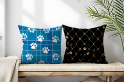 Paws Pattern | Cute Animal Paw Print Digital Paper Product Image 2