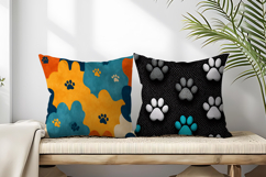 Paws Pattern | Cute Animal Paw Print Digital Paper Product Image 2