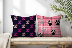 Paws Pattern | Cute Animal Paw Print Digital Paper Product Image 2