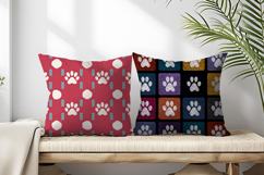 Paws Pattern | Cute Animal Paw Print Digital Paper Product Image 2