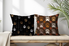 Paws Pattern | Cute Animal Paw Print Digital Paper Product Image 2