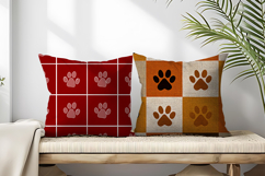 Paws Pattern | Cute Animal Paw Print Digital Paper Product Image 2