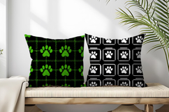 Paws Pattern | Cute Animal Paw Print Digital Paper Product Image 2