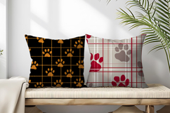 Paws Pattern | Cute Animal Paw Print Digital Paper Product Image 2
