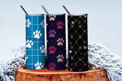 Paws Pattern | Cute Animal Paw Print Digital Paper Product Image 3