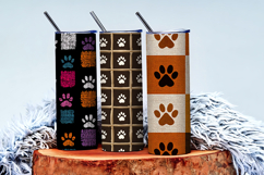 Paws Pattern | Cute Animal Paw Print Digital Paper Product Image 3