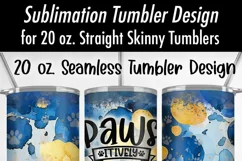 Pawsitively Adorable Dog Paw 20oz Seamless Tumbler Wrap Product Image 4