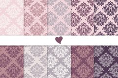 Soft mauve seamless paper patterns Product Image 1