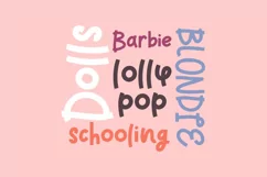 Pink Barbie playful font Product Image 4