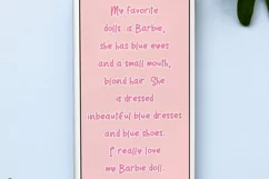 Pink Barbie playful font Product Image 10