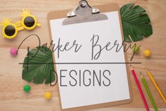 Tropical White Paper Clipboard Mockup -School printable Product Image 1