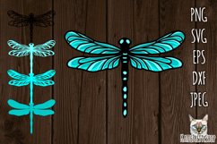 3d layered papercut dragonfly svg, multilayered SVG cut file Product Image 1