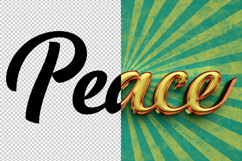 Peace 3D editable text effect Product Image 2