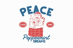 Peace Love and Peppermint Dreams T-shirt Design Product Image 1