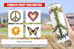 Peace &amp; Petals 70s Tumbler Product Image 1