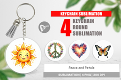Peace &amp; Petals 70s Keychain Product Image 1