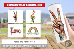 Peace &amp; Petals 70s Tumbler Product Image 1