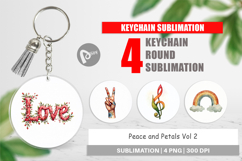Peace &amp; Petals 70s Keychain Product Image 1